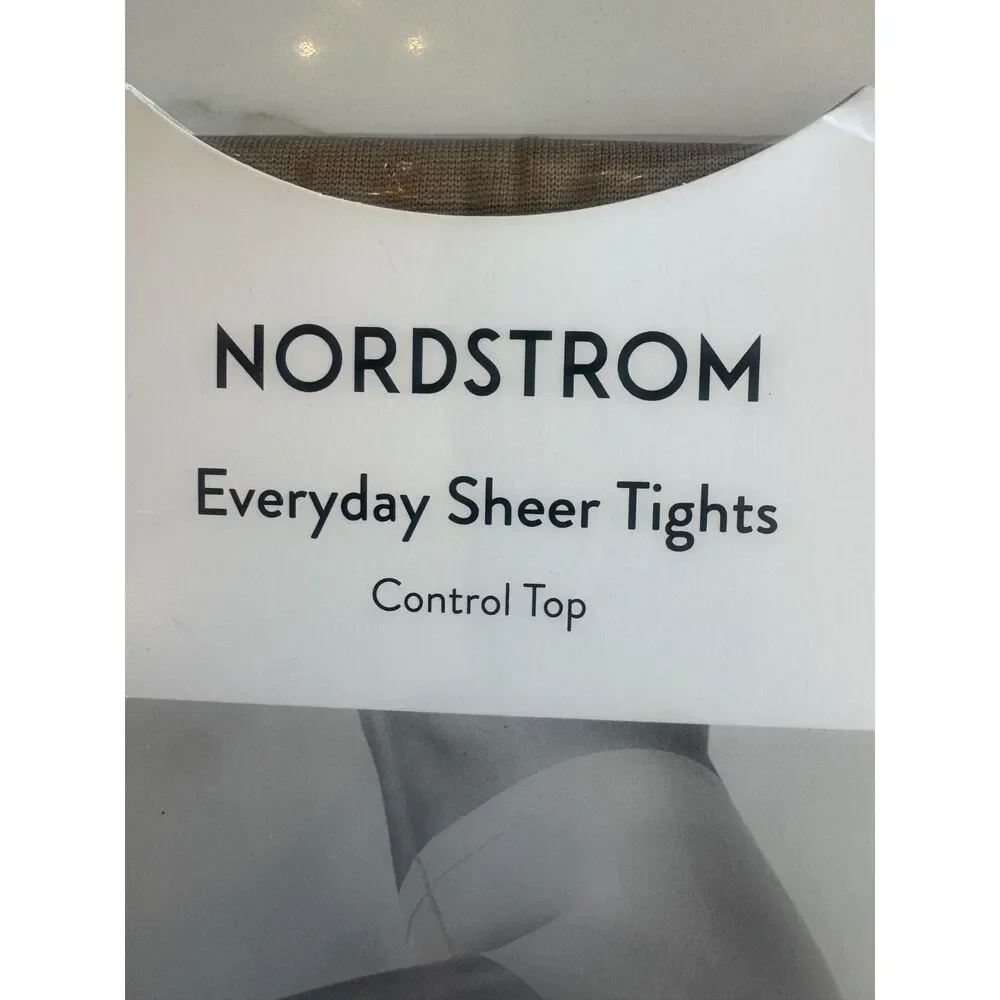 Nordstrom Everyday Sheer Control Top Brown Taupe Tights - Plus size - NEW in Box